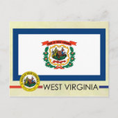 Vlag en zegel van de staat West Virginia Briefkaart (Voorkant)