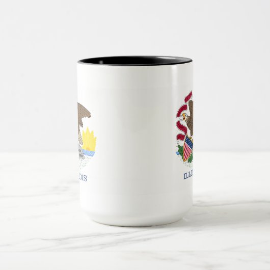 Vlag en zegel van Illinois Mok (Midden)