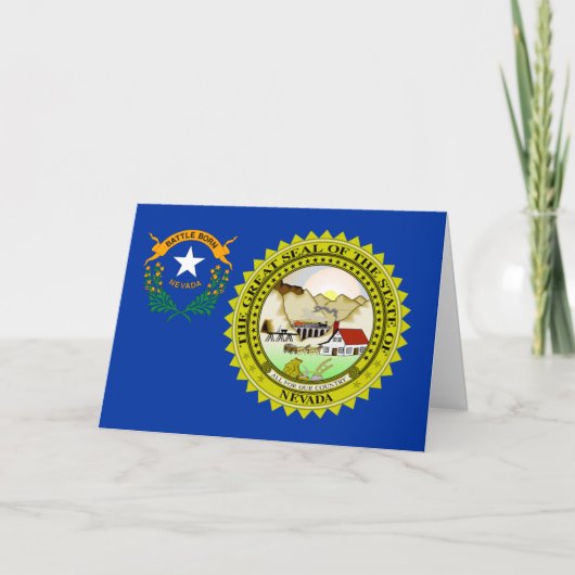 Vlag en zegel van Nevada Kaart (Voorkant)