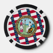 Vlag en zegel van North Carolinian, North Carolina Poker Chips (Achterkant)