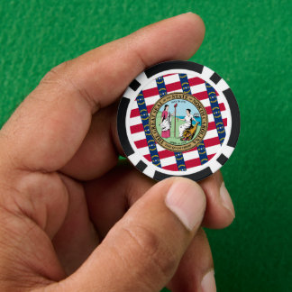 Vlag en zegel van North Carolinian, North Carolina Poker Chips