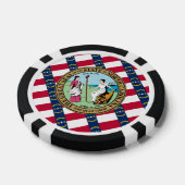 Vlag en zegel van North Carolinian, North Carolina Poker Chips (Enkel)