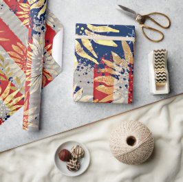 Vlag en zonnebloemen cadeaupapier