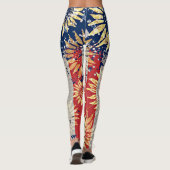 Vlag en zonnebloemen leggings (Achterkant)