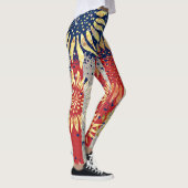 Vlag en zonnebloemen leggings (Rechts)