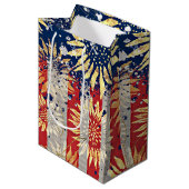 Vlag en zonnebloemen medium cadeauzakje (Voorkant Gekanteld)
