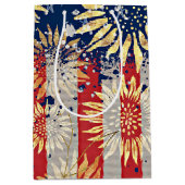 Vlag en zonnebloemen medium cadeauzakje (Voorkant)