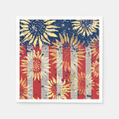 Vlag en zonnebloemen servet (Voorkant)