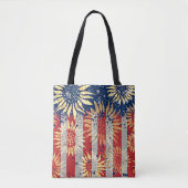 Vlag en zonnebloemen tote bag (Voorkant)