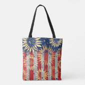 Vlag en zonnebloemen tote bag (Achterkant)