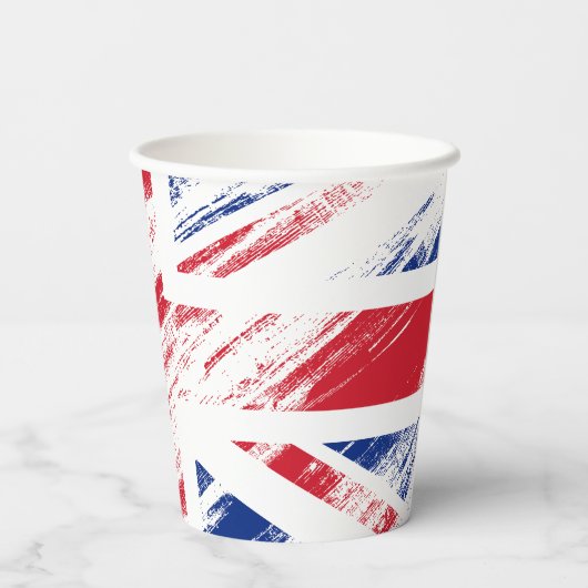  vlag Engeland Papieren Bekers (Achterkant)