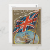  vlag Engelse Pennant Union Jack Briefkaart (Voorkant / Achterkant)