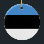 Vlag Estland-Ornament Keramisch Ornament<br><div class="desc">Vlag Estland-Ornament</div>