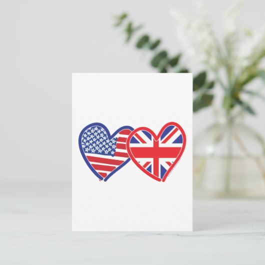 Vlag EU-Jack Flat USA Briefkaart (Staand voorkant)