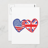 Vlag EU-Jack Flat USA Briefkaart (Voorkant / Achterkant)