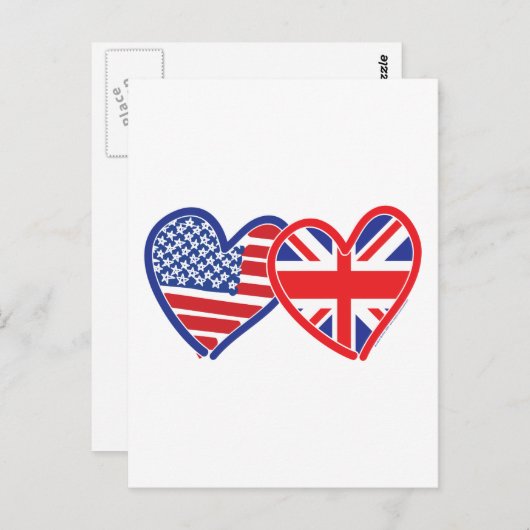 Vlag EU-Jack Flat USA Briefkaart (Voorkant / Achterkant)