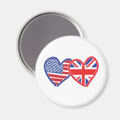 Vlag EU-Jack Flat USA Magneet (Voorkant / Achterkant)