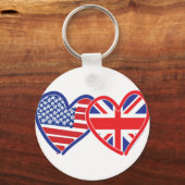Vlag EU-Jack Flat USA Sleutelhanger (Voorkant)