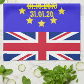 Vlag EU-referentienummer Britse vlag/Brexit Tracke Theedoek (Gevouwen)