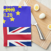 Vlag EU-referentienummer Britse vlag/Brexit Tracke Theedoek (Quarter Fold)