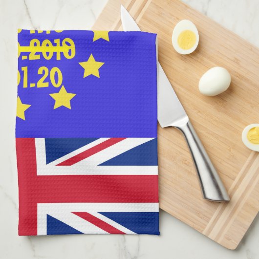 Vlag EU-referentienummer Britse vlag/Brexit Tracke Theedoek (Quarter Fold)