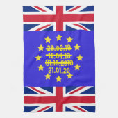 Vlag EU-referentienummer Britse vlag/Brexit Tracke Theedoek (Verticaal)
