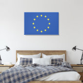 Vlag Europese Unie Canvas Afdruk (Insitu (Slaapkamer))