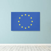 Vlag Europese Unie Canvas Afdruk (Insitu (Houten vloer))