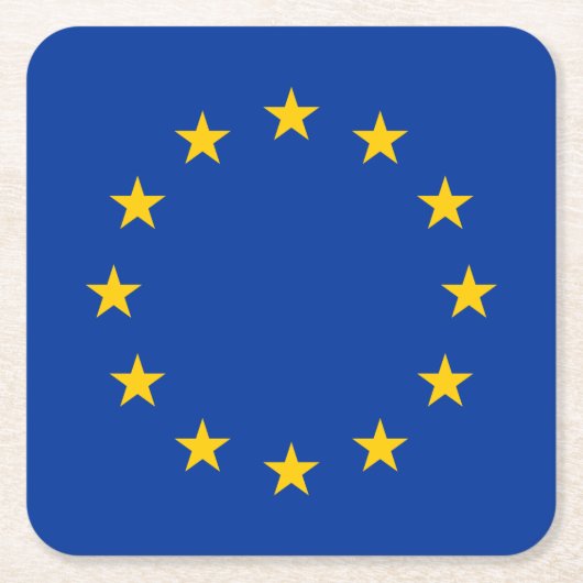 Vlag Europese Unie Kartonnen Onderzetters (Voorkant)