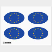 Vlag Europese Unie Ovale Sticker (Vel)