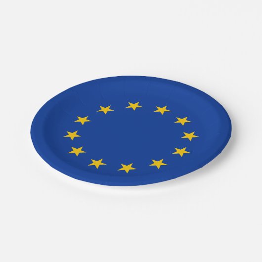 Vlag Europese Unie Papieren Bordje (Gekanteld)