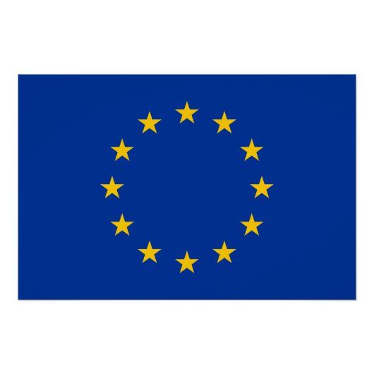 Vlag Europese Unie Perfect Poster (Voorkant)