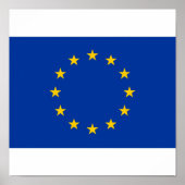 Vlag Europese Unie Poster (Voorkant)
