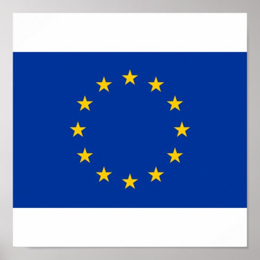 Vlag Europese Unie Poster (Voorkant)