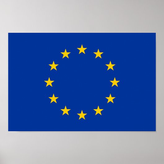 Vlag Europese Unie Poster (Voorkant)