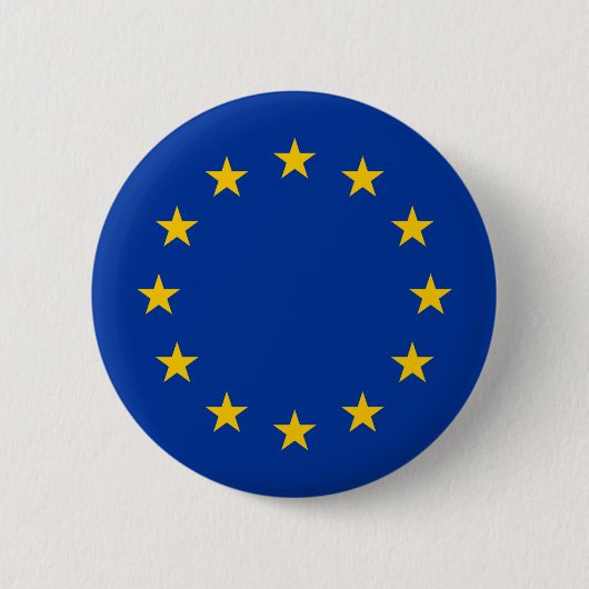 Vlag Europese Unie Ronde Button 5,7 Cm (Voorkant)