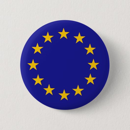 Vlag Europese Unie Ronde Button 5,7 Cm (Voorkant)