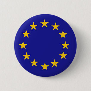 Vlag Europese Unie Ronde Button 5,7 Cm
