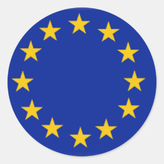 Vlag Europese Unie Ronde Sticker