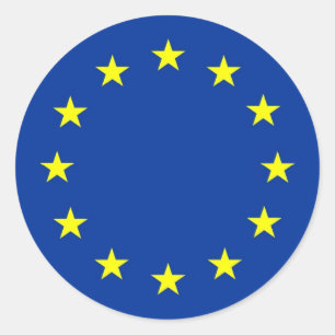 vlag europese unie ronde sticker