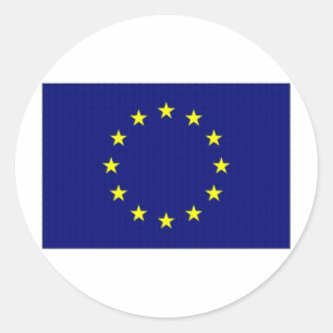 Vlag Europese Unie Ronde Sticker