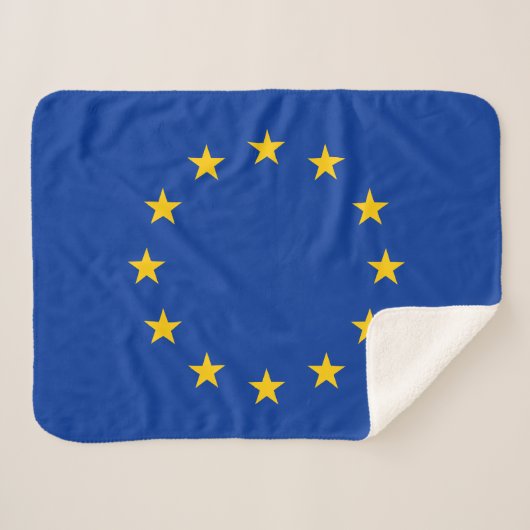 Vlag Europese Unie Sherpa Deken (Voorkant (horizontaal))