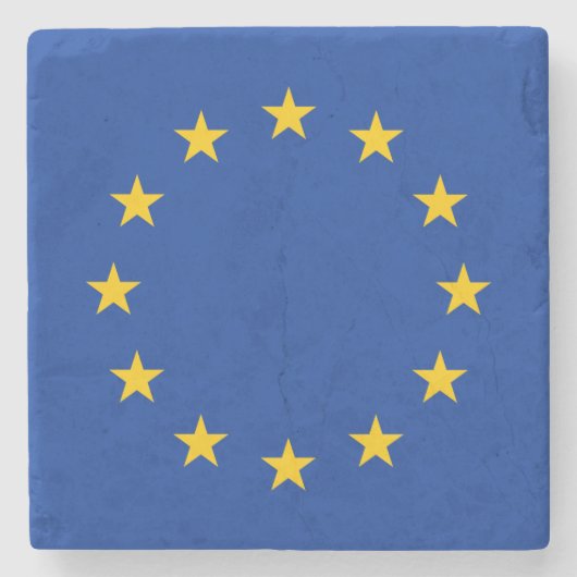 Vlag Europese Unie Stenen Onderzetter (Voorkant)