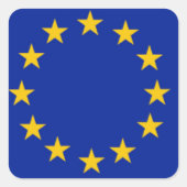 Vlag Europese Unie Vierkante Sticker (Voorkant)