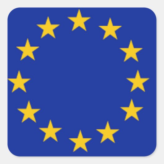 Vlag Europese Unie Vierkante Sticker (Voorkant)