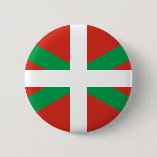 Vlag Euskadi - Baskenland - Ikurri Ronde Button 5,7 Cm (Voorkant)