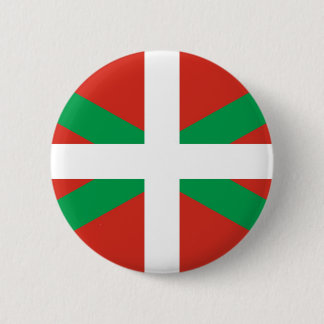 Vlag Euskadi - Baskenland - Ikurri Ronde Button 5,7 Cm