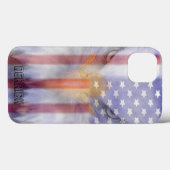 Vlag | Faded Eagle | Gepersonaliseerd Case-Mate iPhone Case (Achterkant (horizontaal))
