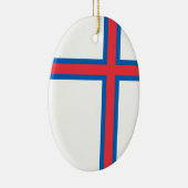 Vlag Faeröer (DENEMARKEN) Keramisch Ornament (Rechts)