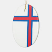 Vlag Faeröer (DENEMARKEN) Keramisch Ornament (Links)